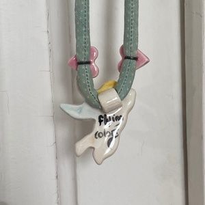 Vintage Flying Colors Necklace - Angel with Hearts